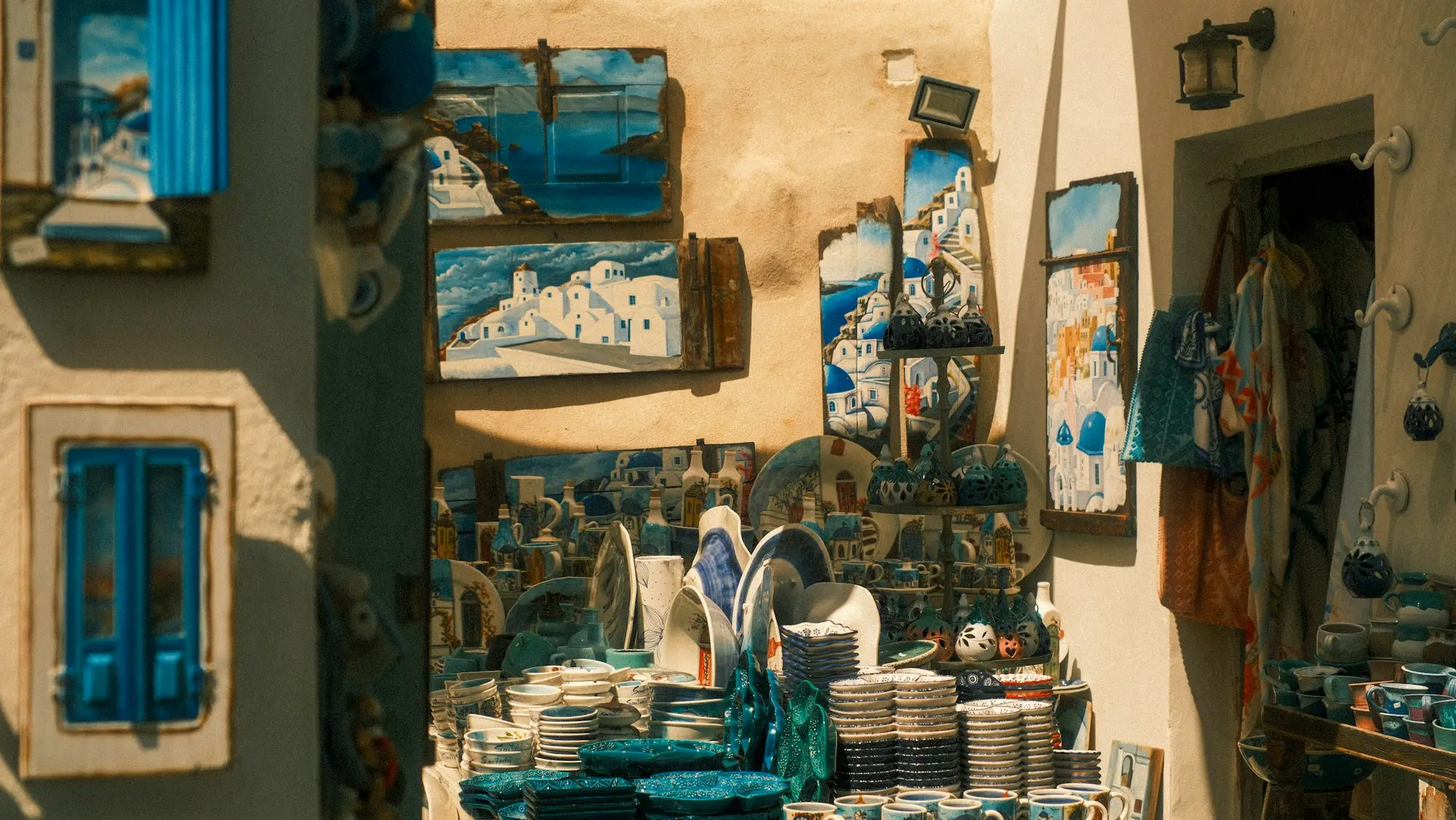 Homewares shop wall stocked with imported goods